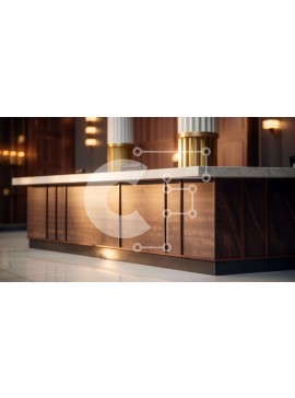 Intra Συλλεκτικό Ξύλινο Παζλ Plywood  4mm - Εσωτερική διακόσμηση με ξύλινο πάγκο και χρυσές κολόνες Σε Ξύλινο Κουτί - Διαστάσεις Puzzle: 10x10 cm – 25 κομμάτια