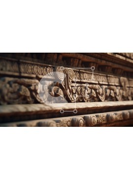 Intra Συλλεκτικό Ξύλινο Παζλ Plywood  4mm - Περίτεχνα σκαλισμένος ξύλινος τοίχος με πουλιά σκαρφαλωμένα Σε Ξύλινο Κουτί - Διαστάσεις Puzzle: 10x10 cm – 25 κομμάτια