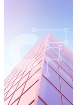 Intra Συλλεκτικό Ξύλινο Παζλ Plywood  4mm - Ψηλό ροζ και μωβ κτήριο Σε Ξύλινο Κουτί - Διαστάσεις Puzzle: 10x10 cm – 25 κομμάτια