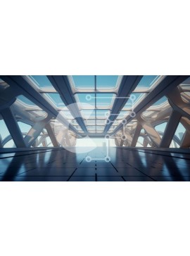 Intra Συλλεκτικό Ξύλινο Παζλ Plywood  4mm - Φουτουριστική γέφυρα με γυάλινη και μεταλλική κατασκευή Σε Ξύλινο Κουτί - Διαστάσεις Puzzle: 10x10 cm – 25 κομμάτια