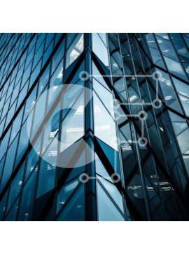 Intra Συλλεκτικό Ξύλινο Παζλ Plywood  4mm - Κτήριο με γυάλινους τοίχους που φωτίζεται τη νύχτα Σε Ξύλινο Κουτί - Διαστάσεις Puzzle: 10x10 cm – 25 κομμάτια