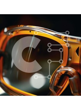 Σετ των 2 Intra Συλλεκτικό Ξύλινο Παζλ Plywood  4mm - Ζωντανά πορτοκαλί γυαλιά Σε Ξύλινο Κουτί - Διαστάσεις: 10x10 cm – 25 κομμάτια