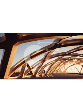 Intra Συλλεκτικό Ξύλινο Παζλ Plywood  4mm - Ηλιοβασίλεμα γέφυρα με μέταλλο και ξύλο Σε Ξύλινο Κουτί - Διαστάσεις Puzzle: 10x10 cm – 25 κομμάτια