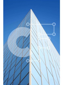 Intra Συλλεκτικό Ξύλινο Παζλ Plywood  4mm - Κτίριο με γυάλινους τοίχους σε αστικό περιβάλλον Σε Ξύλινο Κουτί - Διαστάσεις Puzzle: 10x10 cm – 25 κομμάτια