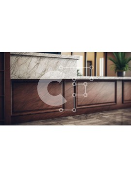 Intra Συλλεκτικό Ξύλινο Παζλ Plywood  4mm - Χώρος υποδοχής με μαρμάρινο πάγκο και ξύλινη επένδυση Σε Ξύλινο Κουτί - Διαστάσεις Puzzle: 10x10 cm – 25 κομμάτια