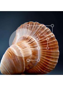 Intra Συλλεκτικό Ξύλινο Παζλ Plywood  4mm - Καφέ θαλασσινό κοχύλι σε μαύρο φόντο Σε Ξύλινο Κουτί - Διαστάσεις: 10x10 cm – 25 κομμάτια