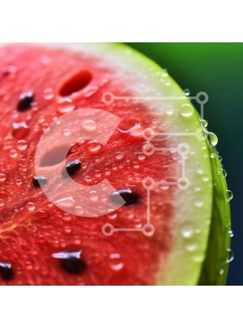 Σετ των 2 Intra Συλλεκτικό Ξύλινο Παζλ Plywood  4mm - Φρέσκια φέτα καρπούζι με σταγόνες νερού Σε Ξύλινο Κουτί - Διαστάσεις: 10x10 cm – 25 κομμάτια