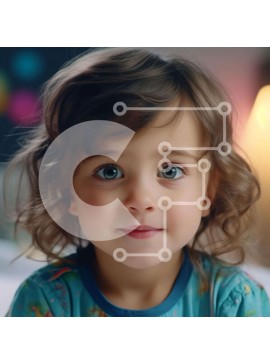 Intra Συλλεκτικό Ξύλινο Παζλ Plywood  4mm - Νεαρό κορίτσι που χαμογελά στις πιτζάμες Σε Ξύλινο Κουτί - Διαστάσεις Puzzle: 10x10 cm – 25 κομμάτια