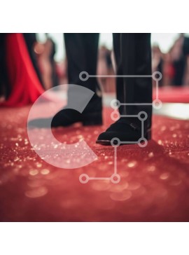 Intra Συλλεκτικό Ξύλινο Παζλ Plywood  4mm - Άνδρας στο κόκκινο χαλί με κομψή ενδυμασία Σε Ξύλινο Κουτί - Διαστάσεις Puzzle: 10x10 cm – 25 κομμάτια