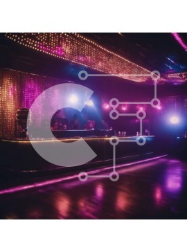 Intra Συλλεκτικό Ξύλινο Παζλ Plywood  4mm - Μυστηριώδης και φιλόξενη ατμόσφαιρα κλαμπ Σε Ξύλινο Κουτί - Διαστάσεις Puzzle: 10x10 cm – 25 κομμάτια