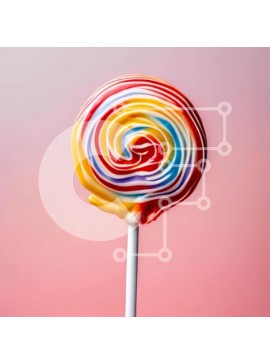 Σετ των 2 Intra Συλλεκτικό Ξύλινο Παζλ Plywood  4mm - Πολύχρωμο γλειφιτζούρι σε ροζ φόντο Σε Ξύλινο Κουτί - Διαστάσεις: 10x10 cm – 25 κομμάτια