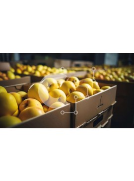 Σετ των 2 Intra Συλλεκτικό Ξύλινο Παζλ Plywood  4mm - Κουτιά από χαρτόνι με μάνγκο και διάφορα φρούτα Σε Ξύλινο Κουτί - Διαστάσεις: 10x10 cm – 25 κομμάτια