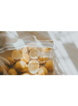 Σετ των 2 Intra Συλλεκτικό Ξύλινο Παζλ Plywood  4mm - Φρέσκα λεμόνια σε διάφανη πλαστική σακούλα Σε Ξύλινο Κουτί - Διαστάσεις: 10x10 cm – 25 κομμάτια