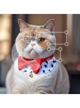 Intra Συλλεκτικό Ξύλινο Παζλ Plywood  4mm - Γάτα με Παπιγιόν Σε Ξύλινο Κουτί - Διαστάσεις: 10x10 cm – 25 κομμάτια