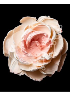 Σετ των 2 Intra Συλλεκτικό Ξύλινο Παζλ Plywood  4mm - Ροζ λουλούδι με λευκό πάγωμα Σε Ξύλινο Κουτί - Διαστάσεις: 10x10 cm – 25 κομμάτια