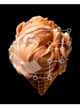 Σετ των 2 Intra Συλλεκτικό Ξύλινο Παζλ Plywood  4mm - Παγωτό χωνάκι με σαντιγί πορτοκαλιού και τσιπς σοκολάτας Σε Ξύλινο Κουτί - Διαστάσεις: 10x10 cm – 25 κομμάτια