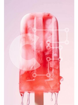 Σετ των 2 Intra Συλλεκτικό Ξύλινο Παζλ Plywood  4mm - Ροζ παγωτό Popsicle σε κλαδάκια Σε Ξύλινο Κουτί - Διαστάσεις: 10x10 cm – 25 κομμάτια