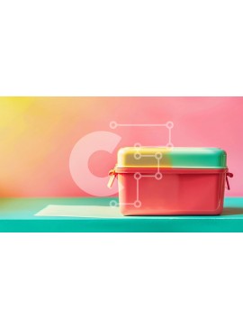 Σετ των 2 Intra Συλλεκτικό Ξύλινο Παζλ Plywood  4mm - Πολύχρωμο μεσημεριανό κουτί στο τραπέζι Σε Ξύλινο Κουτί - Διαστάσεις: 10x10 cm – 25 κομμάτια