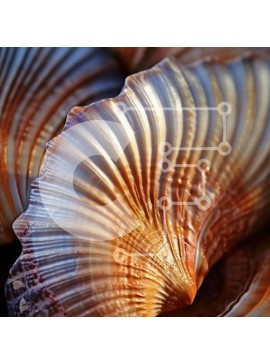 Intra Συλλεκτικό Ξύλινο Παζλ Plywood  4mm - Κοντινό πλάνο πολύχρωμα κοχύλια Σε Ξύλινο Κουτί - Διαστάσεις: 10x10 cm – 25 κομμάτια