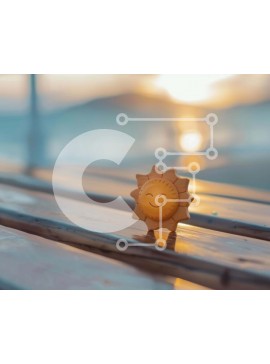 Intra Συλλεκτικό Ξύλινο Παζλ Plywood  4mm - Ξύλινος ήλιος παιχνιδιών σε εξωτερικό πάγκο Σε Ξύλινο Κουτί - Διαστάσεις Puzzle: 10x10 cm – 25 κομμάτια