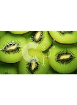 Σετ των 2 Intra Συλλεκτικό Ξύλινο Παζλ Plywood  4mm - Κοντινό πλάνο πράσινων φετών ακτινιδίων Σε Ξύλινο Κουτί - Διαστάσεις: 10x10 cm – 25 κομμάτια