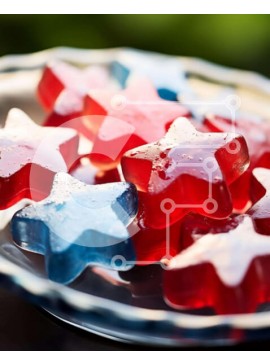 Σετ των 2 Intra Συλλεκτικό Ξύλινο Παζλ Plywood  4mm - Πολύχρωμο Gummy Bear και Jellybean πιάτο Σε Ξύλινο Κουτί - Διαστάσεις: 10x10 cm – 25 κομμάτια