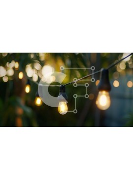 Intra Συλλεκτικό Ξύλινο Παζλ Plywood  4mm - Σειρά από λαμπτήρες σε κλαδιά δέντρων Σε Ξύλινο Κουτί - Διαστάσεις Puzzle: 10x10 cm – 25 κομμάτια