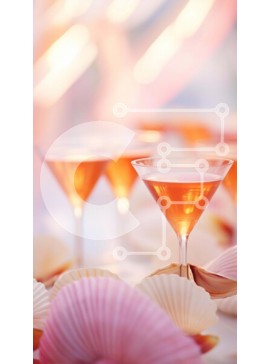 Intra Συλλεκτικό Ξύλινο Παζλ Plywood  4mm - Ποτήρια Martini και Κοχύλια Σε Ξύλινο Κουτί - Διαστάσεις: 10x10 cm – 25 κομμάτια