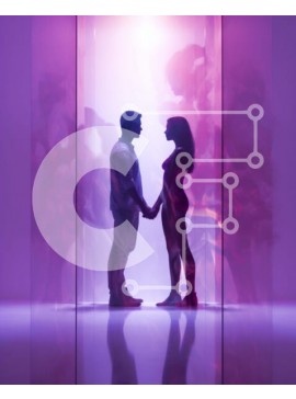 Intra Συλλεκτικό Ξύλινο Παζλ Plywood  4mm - Ρομαντικές σιλουέτες που κρατούν τα χέρια Σε Ξύλινο Κουτί - Διαστάσεις Puzzle: 10x10 cm – 25 κομμάτια