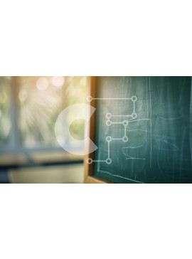 Intra Συλλεκτικό Ξύλινο Παζλ Plywood  4mm - Πράσινος πίνακας κιμωλίας σε μια άδεια τάξη Σε Ξύλινο Κουτί - Διαστάσεις Puzzle: 10x10 cm – 25 κομμάτια