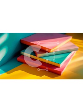 Intra Συλλεκτικό Ξύλινο Παζλ Plywood  4mm - Πολύχρωμη στοίβα βιβλίων Σε Ξύλινο Κουτί - Διαστάσεις Puzzle: 10x10 cm – 25 κομμάτια