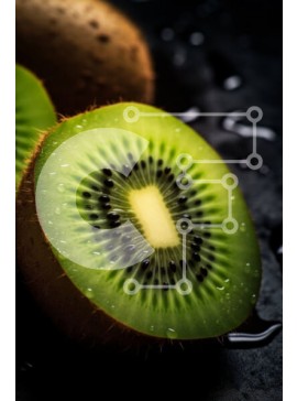 Σετ των 2 Intra Συλλεκτικό Ξύλινο Παζλ Plywood  4mm - Τα φρέσκα ακτινίδια μοιράζονται στη σκοτεινή επιφάνεια Σε Ξύλινο Κουτί - Διαστάσεις: 10x10 cm – 25 κομμάτια