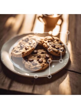 Σετ των 2 Intra Συλλεκτικό Ξύλινο Παζλ Plywood  4mm - Ζεστή και άνετη τραπεζαρία με μπισκότα σοκολάτας και καφέ Σε Ξύλινο Κουτί - Διαστάσεις: 10x10 cm – 25 κομμάτια