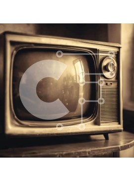 Intra Συλλεκτικό Ξύλινο Παζλ Plywood  4mm - Vintage Ασπρόμαυρη Τηλεόραση Σε Ξύλινο Κουτί - Διαστάσεις Puzzle: 10x10 cm – 25 κομμάτια