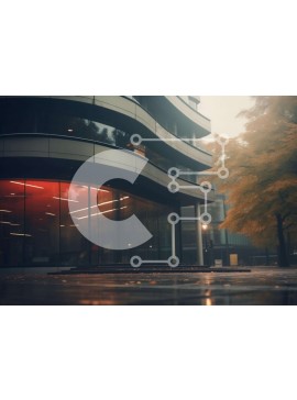 Intra Συλλεκτικό Ξύλινο Παζλ Plywood  4mm - Κτίριο με σκαλοπάτια και κόκκινο φως Σε Ξύλινο Κουτί - Διαστάσεις Puzzle: 10x10 cm – 25 κομμάτια