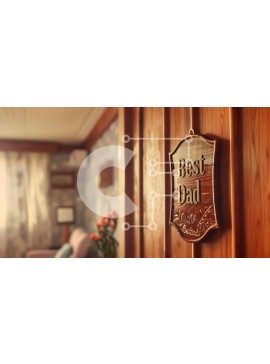 Intra Συλλεκτικό Ξύλινο Παζλ Plywood  4mm - Καλύτερη Ξύλινη Πλακέτα Dad Σε Ξύλινο Κουτί - Διαστάσεις Puzzle: 10x10 cm – 25 κομμάτια