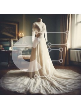 Σετ των 2 Intra Συλλεκτικό Ξύλινο Παζλ Plywood  4mm - Κομψό λευκό νυφικό που εμφανίζεται σε μανεκέν με κεριά Σε Ξύλινο Κουτί - Διαστάσεις: 10x10 cm – 25 κομμάτια