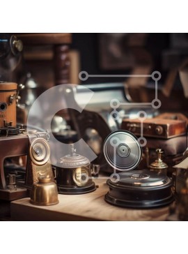 Intra Συλλεκτικό Ξύλινο Παζλ Plywood  4mm - Vintage συλλογή από αντίκες και vintage αντικείμενα Σε Ξύλινο Κουτί - Διαστάσεις Puzzle: 10x10 cm – 25 κομμάτια