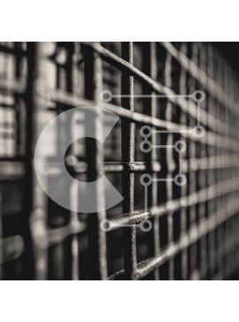 Intra Συλλεκτικό Ξύλινο Παζλ Plywood  4mm - Μαύρο και άσπρο σιδερένιο φράχτη Σε Ξύλινο Κουτί - Διαστάσεις Puzzle: 10x10 cm – 25 κομμάτια