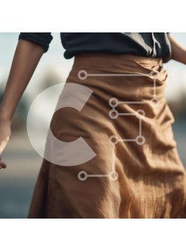 Intra Συλλεκτικό Ξύλινο Παζλ Plywood  4mm - Γυναίκα που περπατά κάτω από την οδό Σε Ξύλινο Κουτί - Διαστάσεις Puzzle: 10x10 cm – 25 κομμάτια