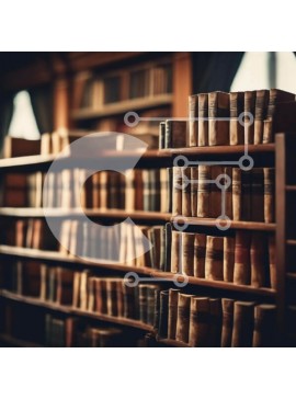 Intra Συλλεκτικό Ξύλινο Παζλ Plywood  4mm - Vintage βιβλιοθήκη με βιβλία και παράθυρα Σε Ξύλινο Κουτί - Διαστάσεις Puzzle: 10x10 cm – 25 κομμάτια