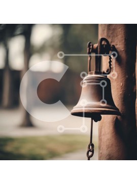 Intra Συλλεκτικό Ξύλινο Παζλ Plywood  4mm - Παλαιομοδίτικο κτίριο με μεγάλο κουδούνι Σε Ξύλινο Κουτί - Διαστάσεις Puzzle: 10x10 cm – 25 κομμάτια