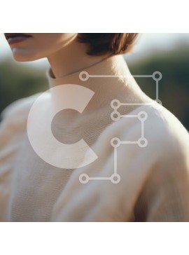 Σετ των 2 Intra Συλλεκτικό Ξύλινο Παζλ Plywood  4mm - Μανεκέν με κατάλευκο πουλόβερ με ζιβάγκο Σε Ξύλινο Κουτί - Διαστάσεις: 10x10 cm – 25 κομμάτια