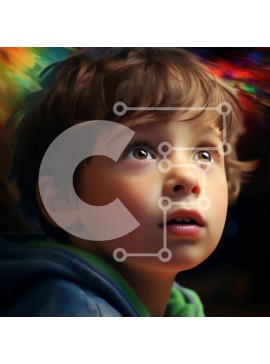 Intra Συλλεκτικό Ξύλινο Παζλ Plywood  4mm - Νεαρό αγόρι που κοιτάζει ψηλά στην κάμερα Σε Ξύλινο Κουτί - Διαστάσεις Puzzle: 10x10 cm – 25 κομμάτια