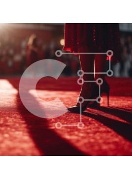 Intra Συλλεκτικό Ξύλινο Παζλ Plywood  4mm - Γυναίκα με ψηλά τακούνια στο κόκκινο χαλί Σε Ξύλινο Κουτί - Διαστάσεις Puzzle: 10x10 cm – 25 κομμάτια