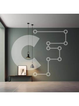 Intra Συλλεκτικό Ξύλινο Παζλ Plywood  4mm - Κενό δωμάτιο με πράσινο τοίχο και φωτιστικά Σε Ξύλινο Κουτί - Διαστάσεις Puzzle: 10x10 cm – 25 κομμάτια