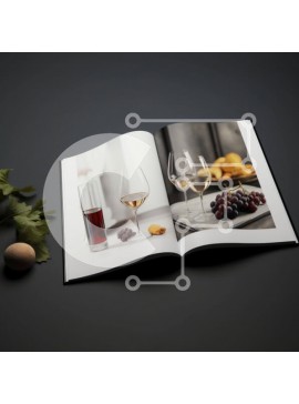 Σετ των 2 Intra Συλλεκτικό Ξύλινο Παζλ Plywood  4mm - Ανοιχτό βιβλίο με ποτήρια κρασιού και είδη διατροφής Σε Ξύλινο Κουτί - Διαστάσεις: 10x10 cm – 25 κομμάτια