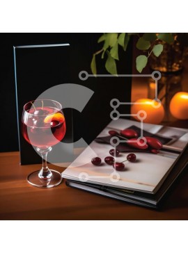 Σετ των 2 Intra Συλλεκτικό Ξύλινο Παζλ Plywood  4mm - Ζεστό βράδυ με κόκκινο κρασί, βιβλία και κεριά Σε Ξύλινο Κουτί - Διαστάσεις: 10x10 cm – 25 κομμάτια