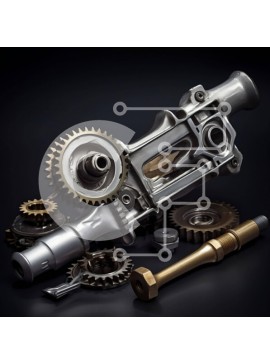 Intra Συλλεκτικό Ξύλινο Παζλ Plywood  4mm - Σύνθεση Μηχανικών Γραναζιών και Ανταλλακτικών Σε Ξύλινο Κουτί - Διαστάσεις Puzzle: 10x10 cm – 25 κομμάτια