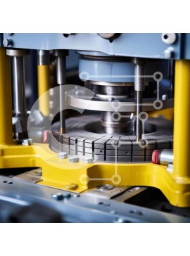 Intra Συλλεκτικό Ξύλινο Παζλ Plywood  4mm - Μηχανή κοπής μετάλλων σε λειτουργία Σε Ξύλινο Κουτί - Διαστάσεις Puzzle: 10x10 cm – 25 κομμάτια